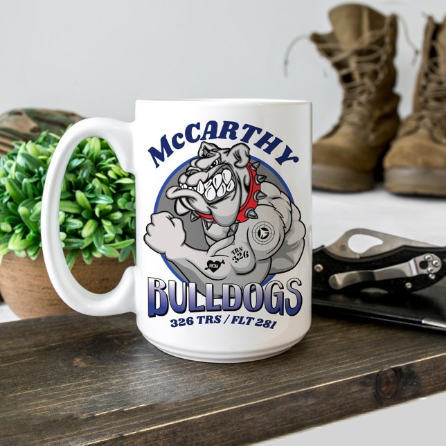 326 Bulldogs Air Force BMT Graduation Custom Gift Coffee Mug (326 TRS Bulldogs Air Force Basic Military Training Graduation gift Airman graduate proud mom or dad)