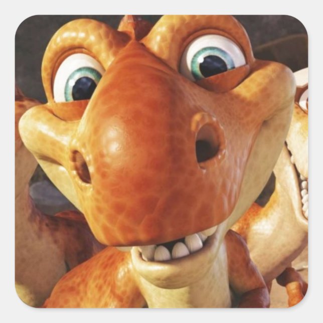 3280-3d-funny-animal.jpg square sticker (Front)