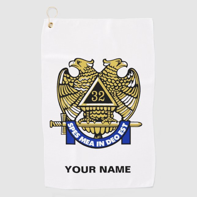 32 DEGREE MASON Golf Towel (Front)