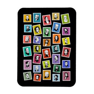 32 graphic portraits of the greatest composers magnet