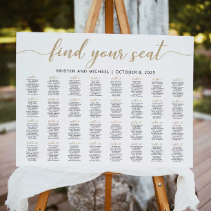 32 Tables Find Your Seat Seating Chart Plan