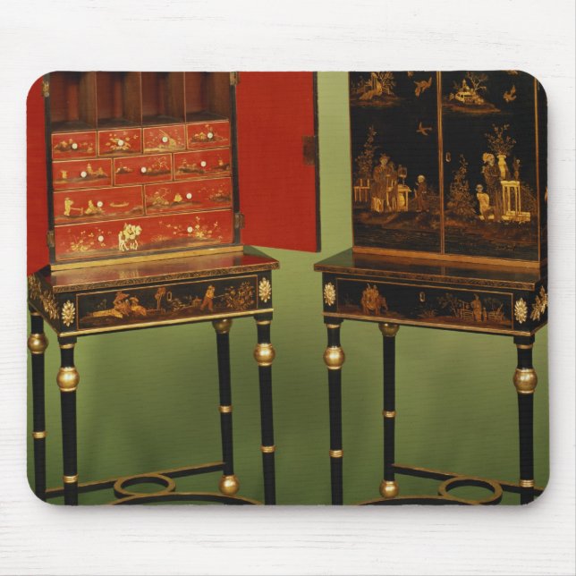 32:Two Chinoiserie cabinets, c.1770 Mouse Mat (Front)