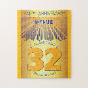 32 Year AA 12 Step Anniversary Personalised Jigsaw Puzzle