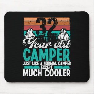 32 Year Old Camper Scouting Vintage Camping 32 Bir Mouse Mat
