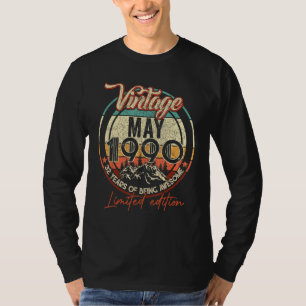 32 Years Of Being Awesome Vintage May 1990 T-Shirt