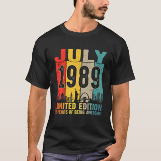 32 Years Old Vintage July 1989 Limited Edition 32N T-Shirt