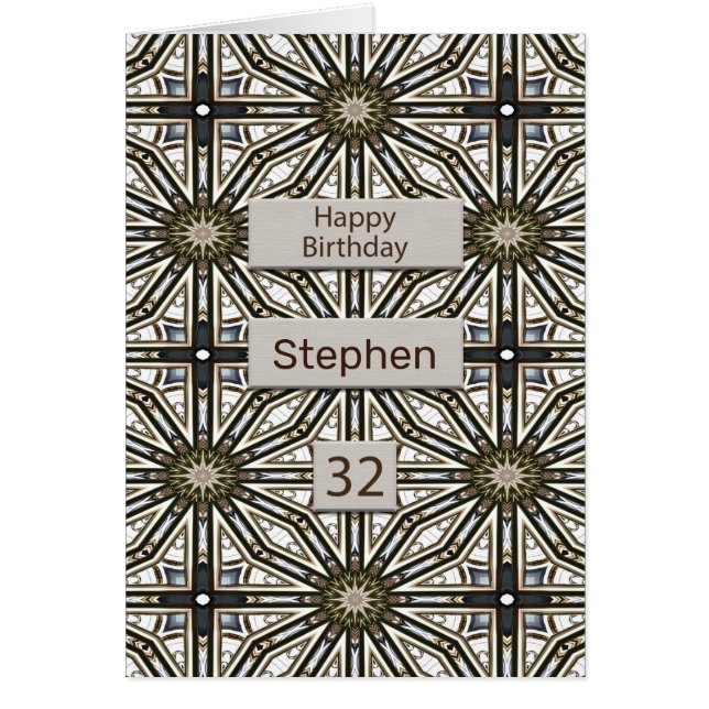 32nd Birthday Abstract Mandala Design (Front)
