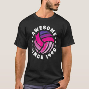 32nd Birthday Awesome Since 1990 32 Years Old Voll T-Shirt