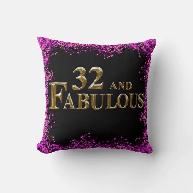 32nd Birthday  Cushion (Front)