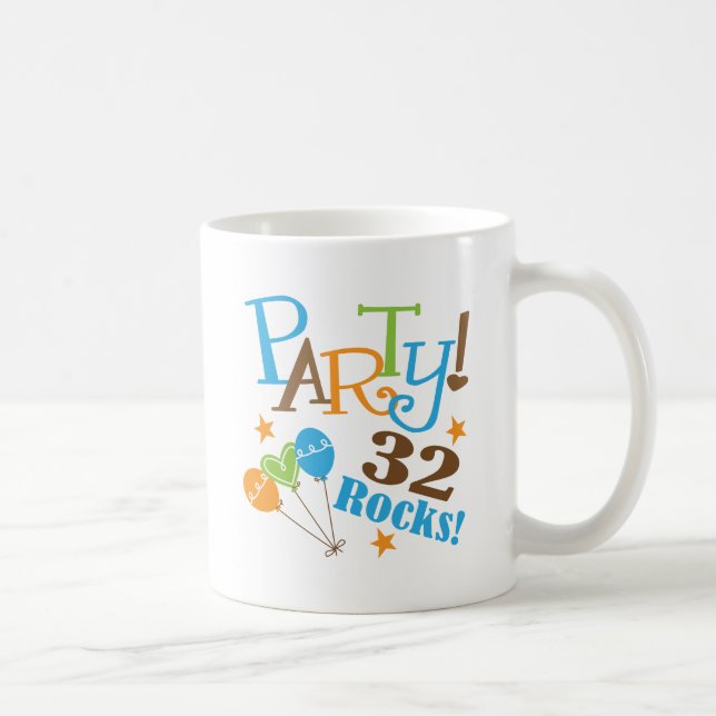 32nd Birthday Gift Ideas Coffee Mug (Right)