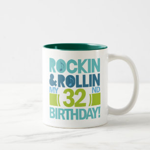 32nd Birthday Gift Ideas Two-Tone Coffee Mug