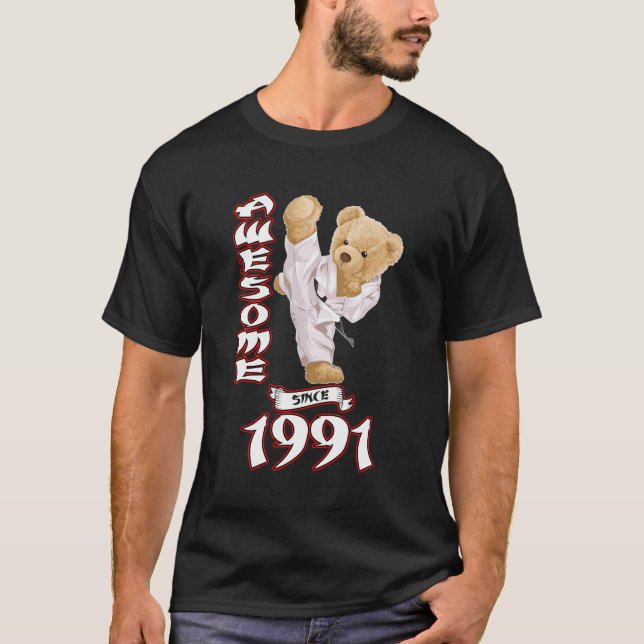 32Nd Birthday Men Women 1991 Awesome Karate Judo B T-Shirt (Front)