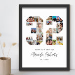 32nd Birthday Number 32 Custom Photo Collage Poster<br><div class="desc">Celebrate 32nd birthday with this personalised number 32 photo collage poster. This customisable gift is also perfect for wedding anniversary. It's a great way to display precious memories from your wedding and married life. The poster features a collage of photos capturing those special moments, and it can be customised with...</div>