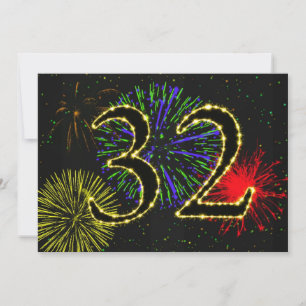 32nd birthday party invitate invitation