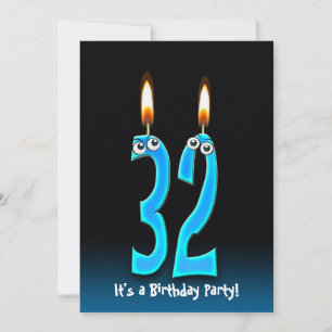 32nd Birthday Party Invite