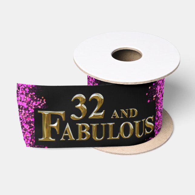 32nd Birthday  Satin Ribbon (Spool)