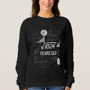 32nd Birthday Square Root Math 32 Years Old Bday Sweatshirt