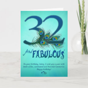 32nd Birthday template Cards