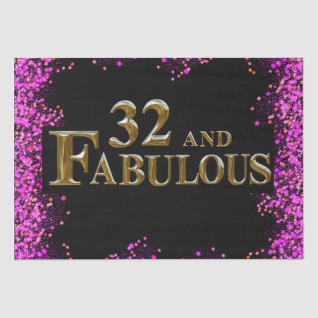 32nd Birthday  Tissue Paper (Front)