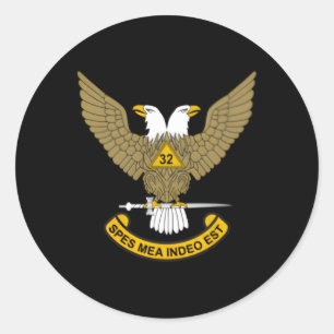 32Nd Degree Mason 32 Masonic Scottish Rite Up Classic Round Sticker