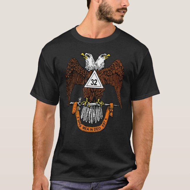 32nd Degree Mason  Masonic Scottish Rite Down T-Shirt (Front)