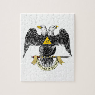 32nd Degree Scottish Rite Black Eagle Jigsaw Puzzle