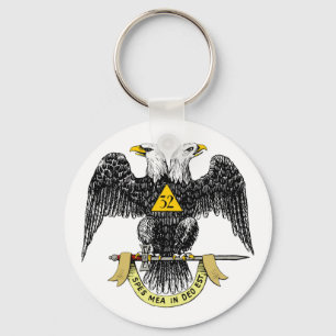 32nd Degree Scottish Rite Black Eagle Key Ring