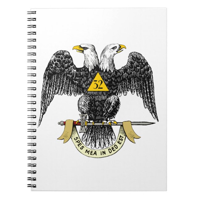 32nd Degree Scottish Rite Black Eagle Notebook (Front)