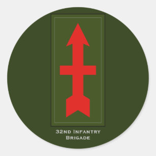 32nd Infantry Brigade Military Classic Round Sticker