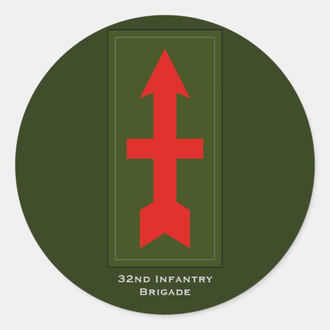 32nd Infantry Brigade Military Classic Round Sticker (Front)