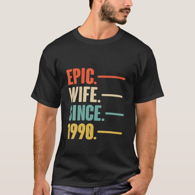 32Nd Wedding Aniversary Gift For Her Epic Wife Sin T-Shirt (Front)
