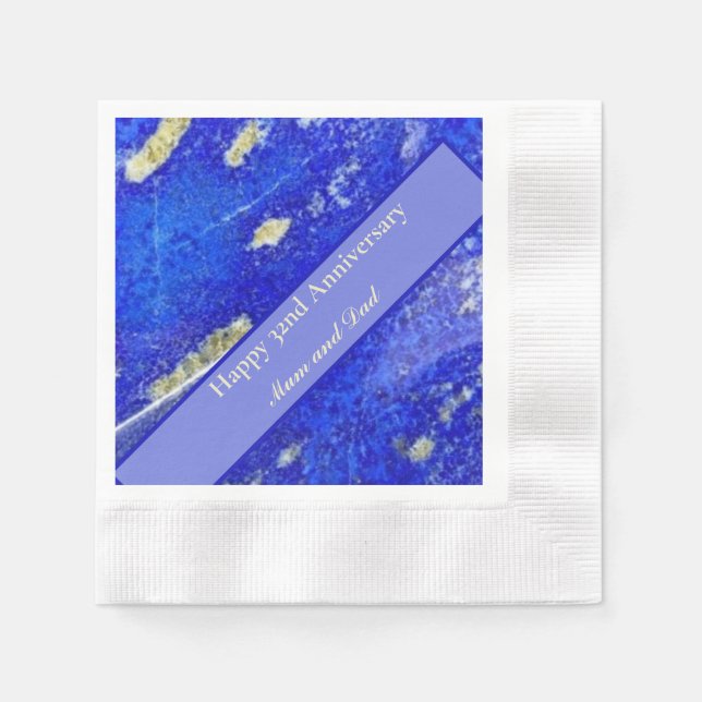 32nd Wedding Anniversary editable    Napkin (Front)