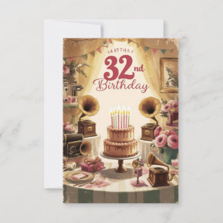 32th birthday card