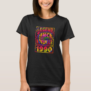 32th Birthday Tie Dye Decoration Legend Since Nove T-Shirt
