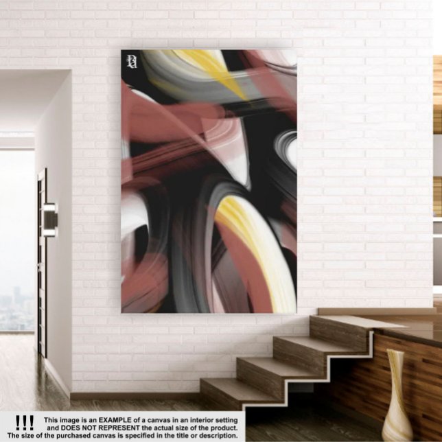 32x42" Trend Abstract Art Black White Powdery  Canvas Print (Creator Uploaded)