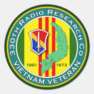 330th RRC - ASA Vietnam Classic Round Sticker