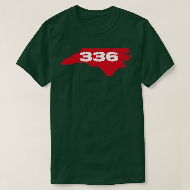 336 Red and White T-Shirt (Design Front)