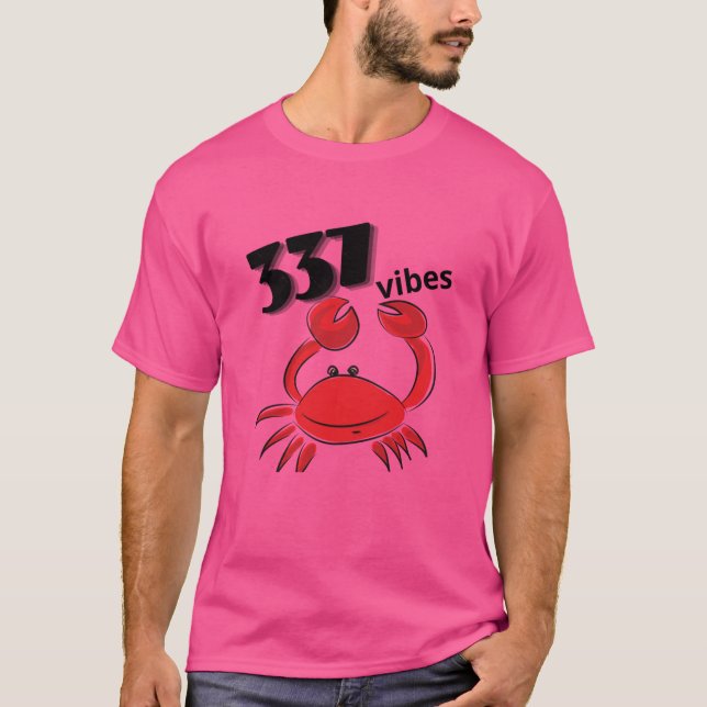 337 Vibes Cute Illustration Oversized T-Shirt (Front)