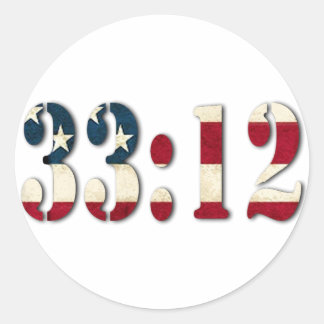 33:12 #1 CLASSIC ROUND STICKER