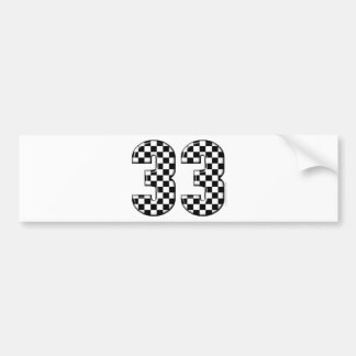 33 auto racing number bumper sticker