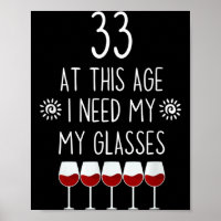 33 Birthday Wine Lover Quote Need Gles Men Women