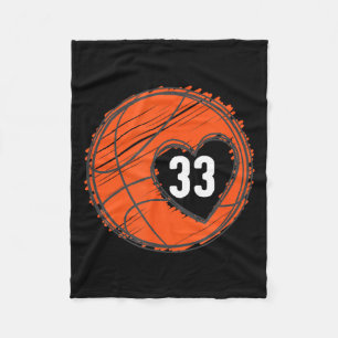 33 Number 33 - Basball Graphic Saying Ball Bball Fleece Blanket
