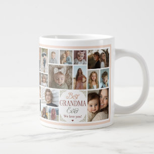 33 Photo Collage Best Grandma Ever Large Coffee Mug