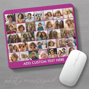 33 Photo Collage - Grid on Purple Background Mouse Mat