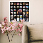 33 Photo Template Personalised Custom Made Collage Poster<br><div class="desc">33 Photo Template Personalised Custom Made Collage poster from Ricaso - perfect keepsake - change the background colour by clicking on "customise further"</div>