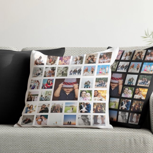 33 Photo Template Personalized Custom Made Collage Cushion (33 Photo Template Personalized Custom Made Collage Throw Pillow by Ricaso. Photo gift ideas)