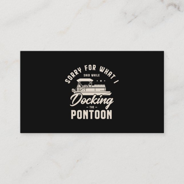 33.Pontoon boat Gifts for a Boat Fan Business Card (Front)