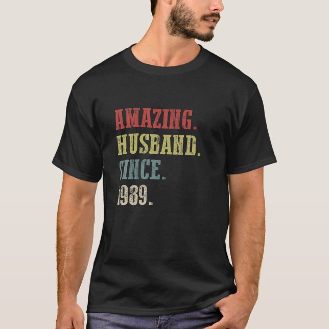 33 Wedding Aniversary Gifts Him - Amazing Husband T-Shirt (Front)