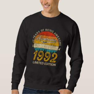 33 Year Old Bday Retro Awesome 33rd Birthday Gift Sweatshirt