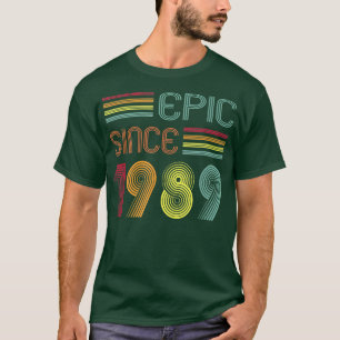 33 Year Old Gifts Epic Since 1989 33rd Birthday Re T-Shirt